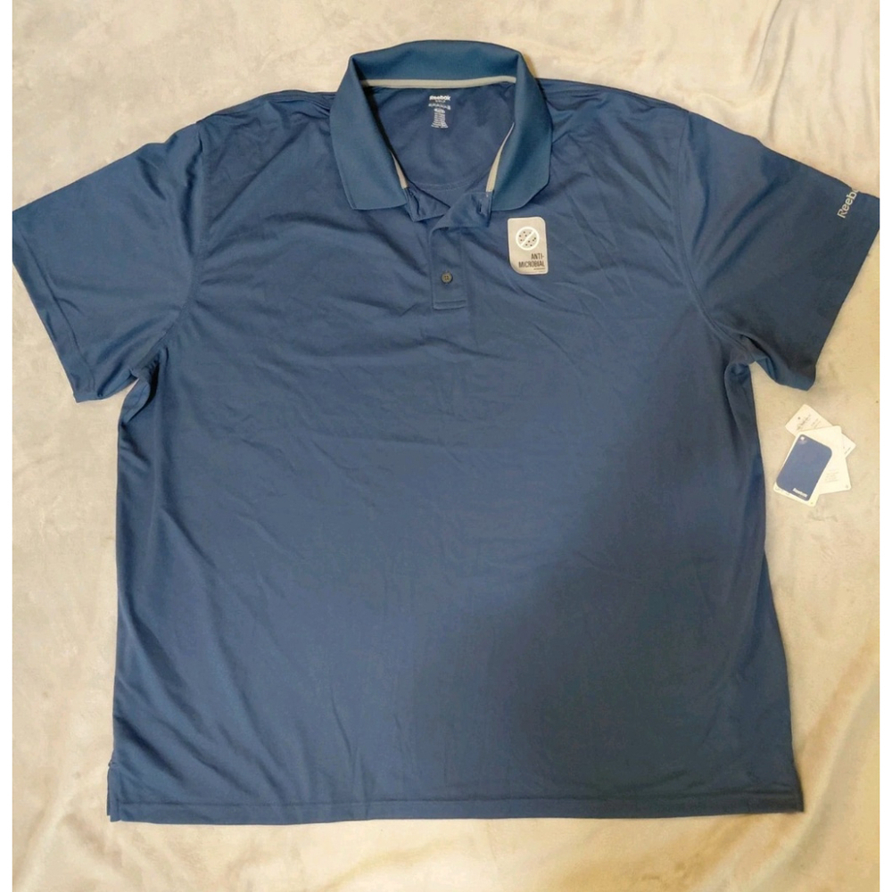 NEW Reebok Golf Short Sleeve Navy Blue Polo Shirt Size 4XL (FC107-4Q1717